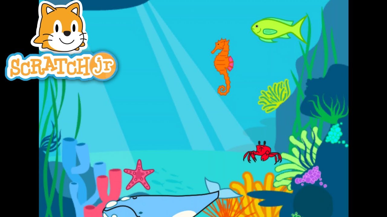 Ocean Animals Scene | Scratch Junior Animation