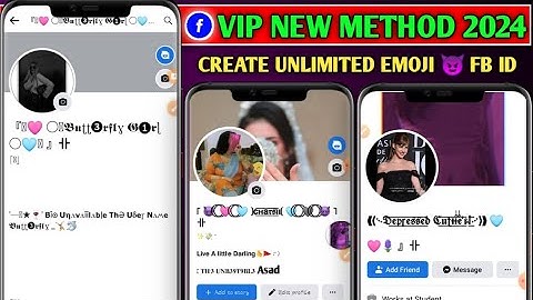 How to Create Emoji 💙 Name id Without Update 2024 | Emoji 😈 name facebook Id | Make Emoji name fb id