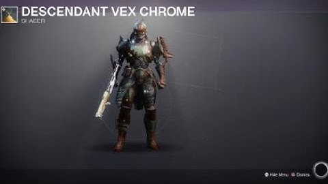 Destiny 2 Titan with Steeplechase armor Ornaments and Descendant Vex Chrome Shader