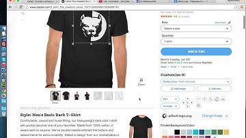 Change Image and Color T shirt - Zazzle