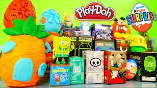 Play Doh Surprise Eggs Spongebob Squarepants Toys Kinder Joy DCTC Playdough Videos screenshot 4