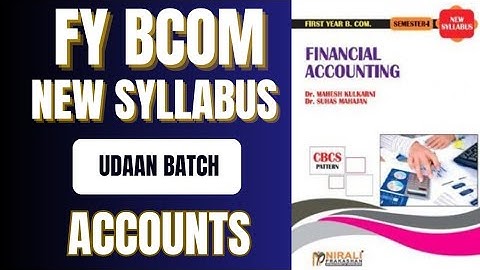 FY Bcom | New Syllabus| Accounts |#sppu  #fybcom  #AKCA