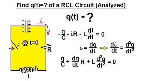 Physics 47  Inductance (19 of 20) Find q(t)=? of a RCL Circuit (Analyzed)
