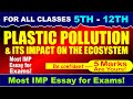 Plastic Pollution & Its Impact on the Ecosystem | English Essay | World of Education