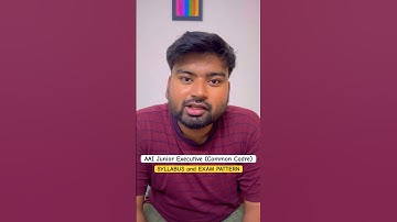 AAI junior executive common cadre syllabus and exam pattern #youtubeshorts #dailyvlog #govtjobs