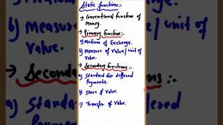 Static functions of money