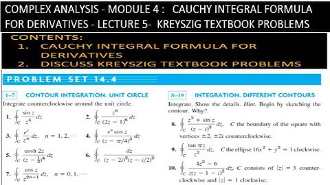 KREYSZIGCP TEXT PROBLEMS||CAUCHY INTEGRAL FORMULA FOR DERIVATIVES|| MAT201-KTU MATHS|| MODULE 4||