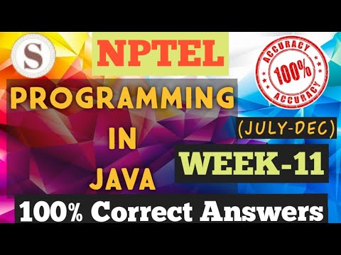 nptel week 11 assignment answers java