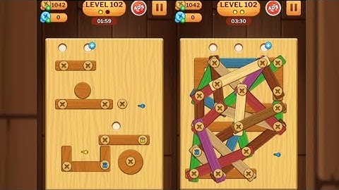 Screw Puzzle: Wood Nut & Bolt - Level 102