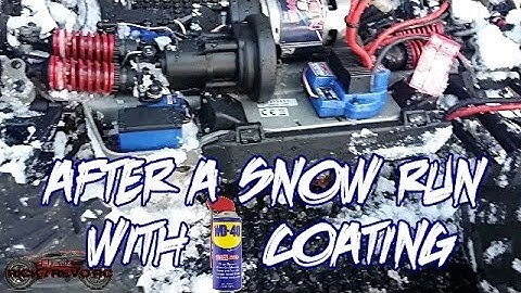 Traxxas Summit  RC car after a good snow bash!