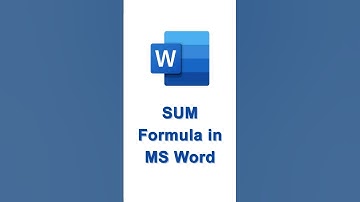 MS Word Trick: Add Numbers (SUM Formula) #shorts #msword