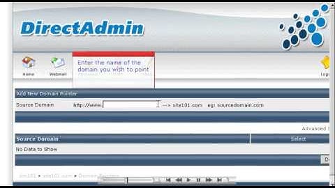 Creating a domain pointer in DirectAdmin