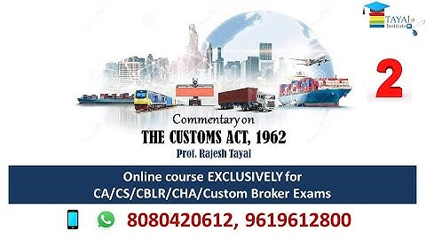 In this video I have explained meaning of the word India for the purpose of the Customs Act, 1962