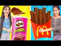 Real vs chocolate food challenge for 24 hours try not to say wow 