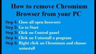 How to remove Chromium malware browser from your PC