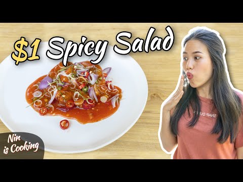 cheap-salad-recipe---spicy-thai-sardine-salad-||-nin-is-cooking