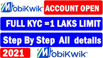 Mobikwik par account kaise banaye |  Mobikwik wallet full KYC online | Mobikwik Kyc Update 2021