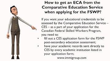How to get an ECA from the Comparative Education Service when applying for the FSWP?