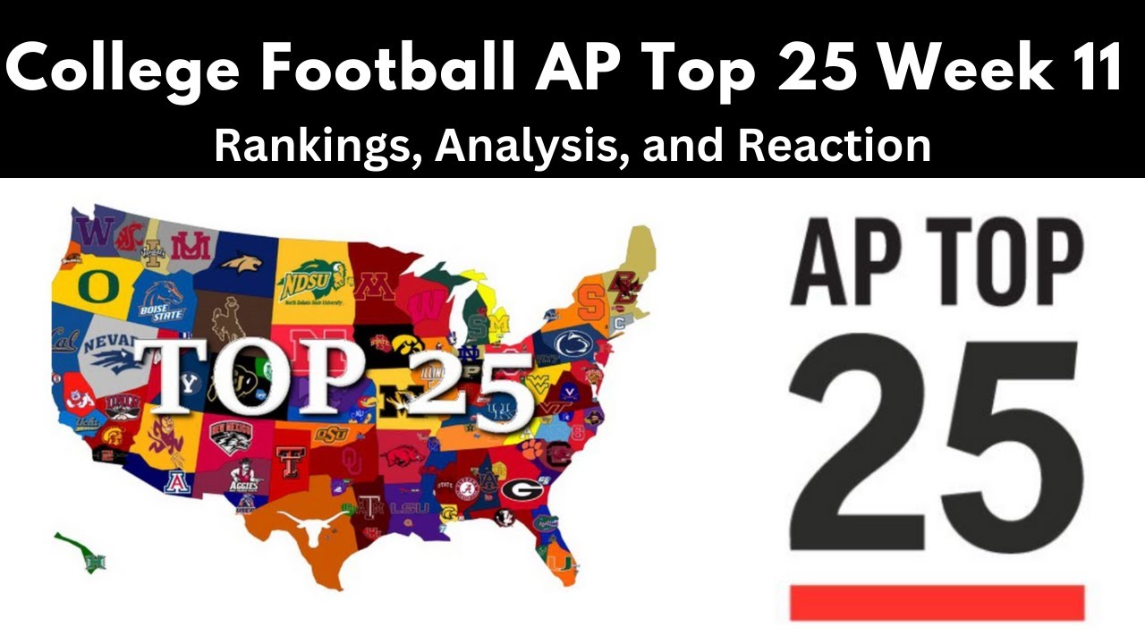 College Football: Week 11 top 25 rankings, College Football