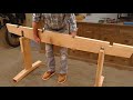 Trestle Table - How to Cut the Curve - Router Climb Cut / Woodworking