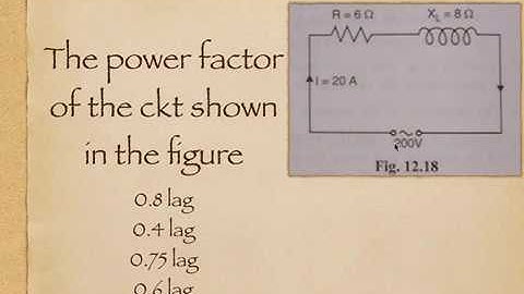 AC series circuit - mcq