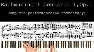 Rachmaninoff 1st concerto (complete performance, with analysis, no commentary)