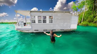 Floating TINY HOME Ultimate Seafood Challenge!!! (OVERNIGHT)