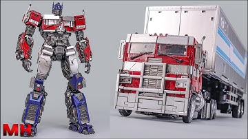 Transformers Rise of the Beasts DLX Scale Optimus Prime BTT02 transformation and review.