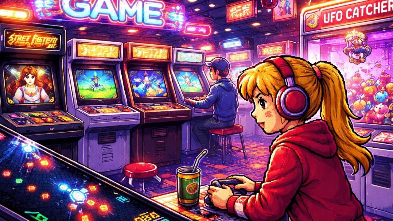 【1時間】レトロアーケード8bit作業用BGM 🎮 ネオンゲームセンター | Retro Arcade 8bit Music
