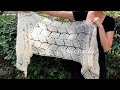 How to Crochet Lacy Scarf, Lacy Leaves Mohair and Silk Yarn Shawl, Crochet Video Tutorial