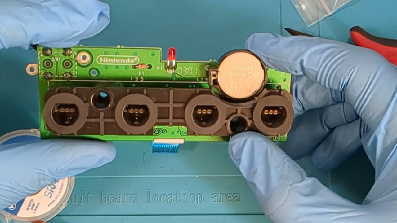 GameCube battery replacement Mod holder and LED change tutorial