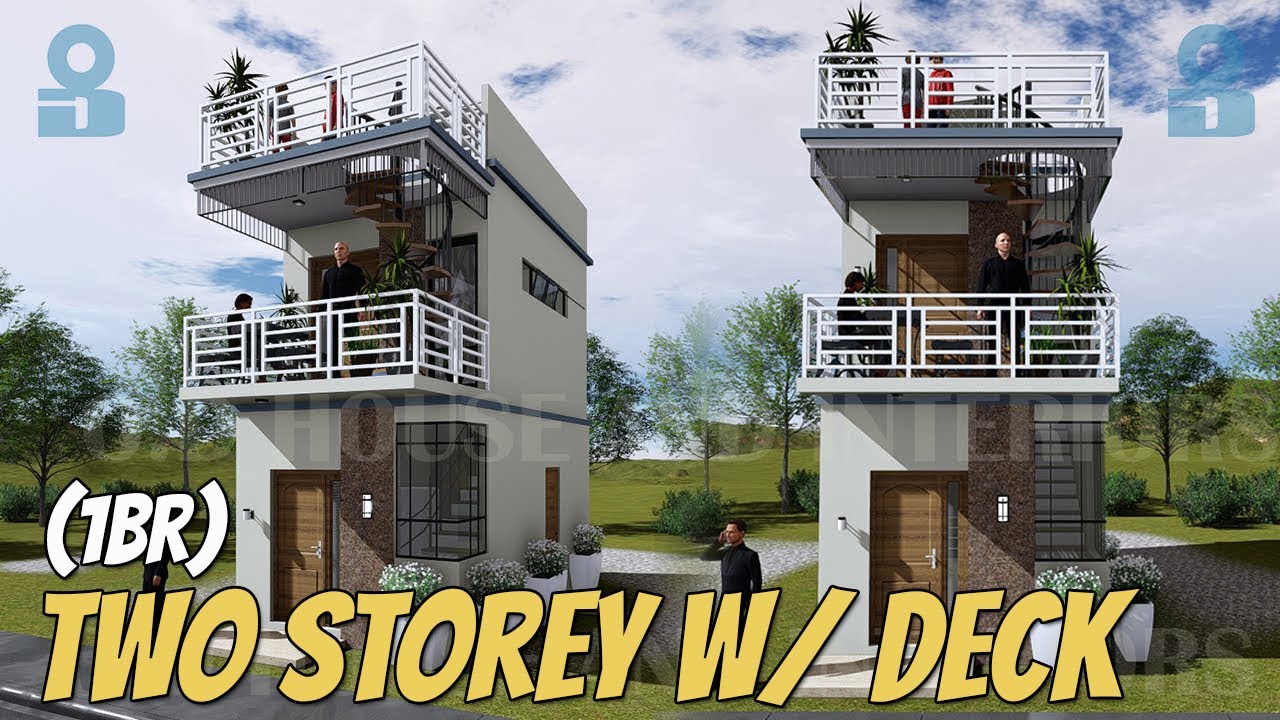 Pinoy Architect Designs A Two Storey Tiny House Design With Roof Deck | O.D  House And Interiors - Youtube