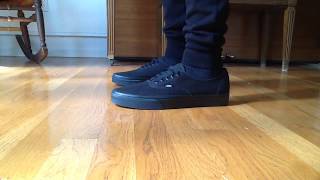 Vans Authentic All Black on feet Vans Authentic All Black on feet