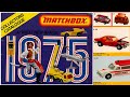 Matchbox presentation of all models produced in 1975. Diecast car