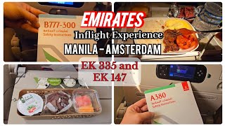 Our Emirates Inflight experience | Manila to Amsterdam | EK335 and EK147