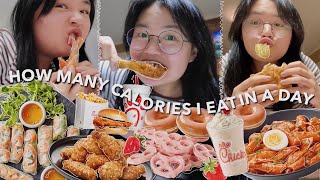 how many calories I eat in a day (+ / vs. what I eat in a day two years ago)