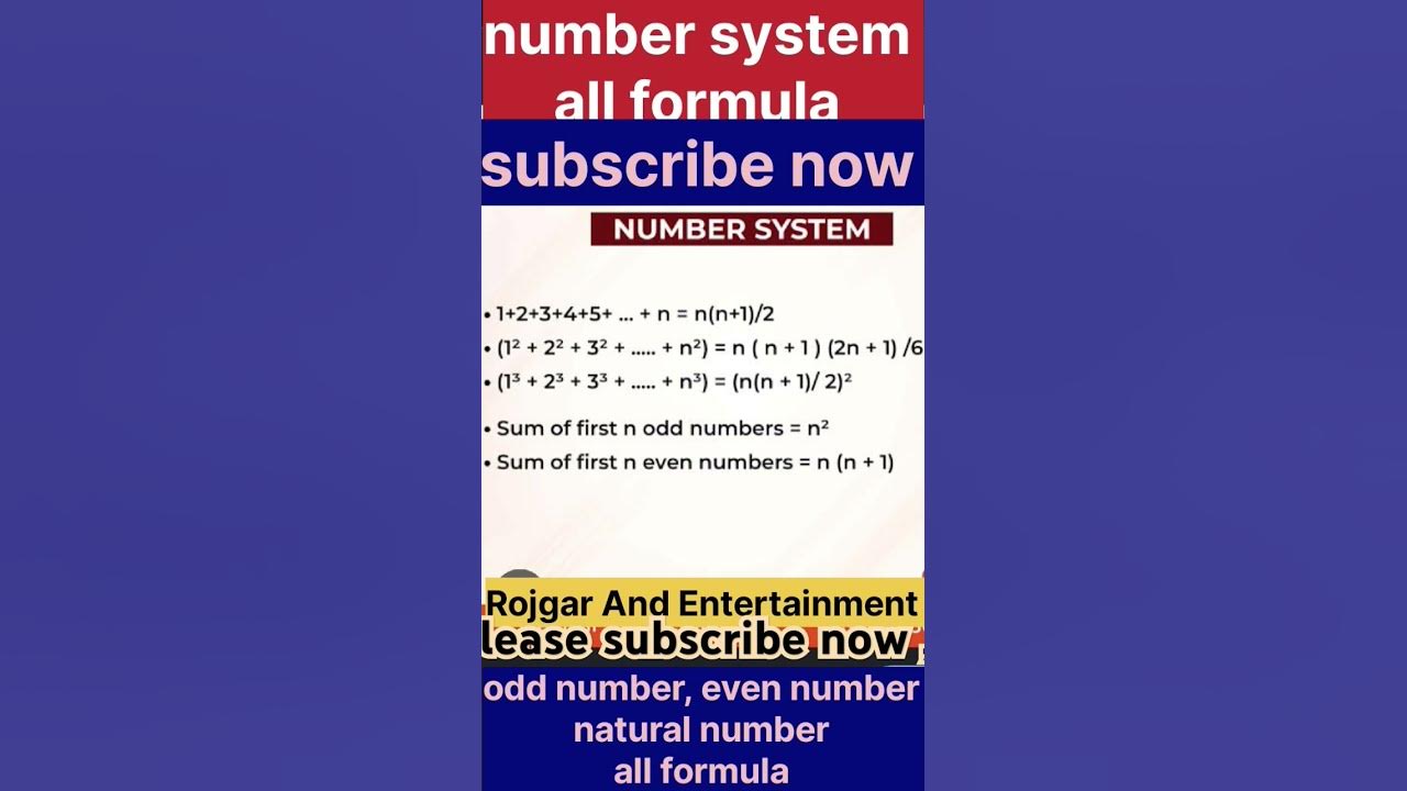 number system formula #numbersystem #formula #oddnumbers #naturalnumber ...