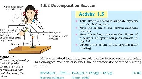 Science | Activity 1.5 | Decomposition of Ferrous Sulphate