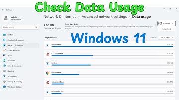 How to Check Internet Data Usage in Windows 11