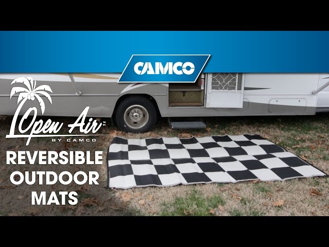 Camco 42843 Charcoal Swirl 8' x 16' Outdoor Mat