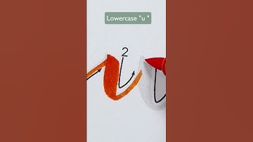 Mini tutorial : learn to write  « U » with a brush pen #moderncalligraphy #calligraphy  #lettering