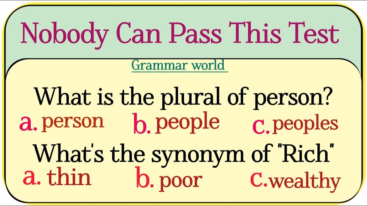 PROVE YOUR SKILLS ✨ NOBODY CAN PASS THIS TEST | GRAMMAR WORLD 🌎