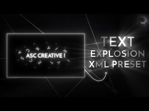 TEXT EXPLOSION EFFECT \ - Free Xml Preset |alight motion