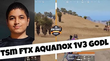 TSM FTX AQUANOX 1V3 GODLIKE 🔥| LEGEND CLUTCH BY AQUANOX 🥶 #tsm #godlike #oneshotesports