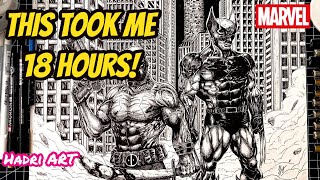 Deadpool & Wolverine Drawing | My Most Detailed Drawing Ever ?! #deadpool  #wolverine