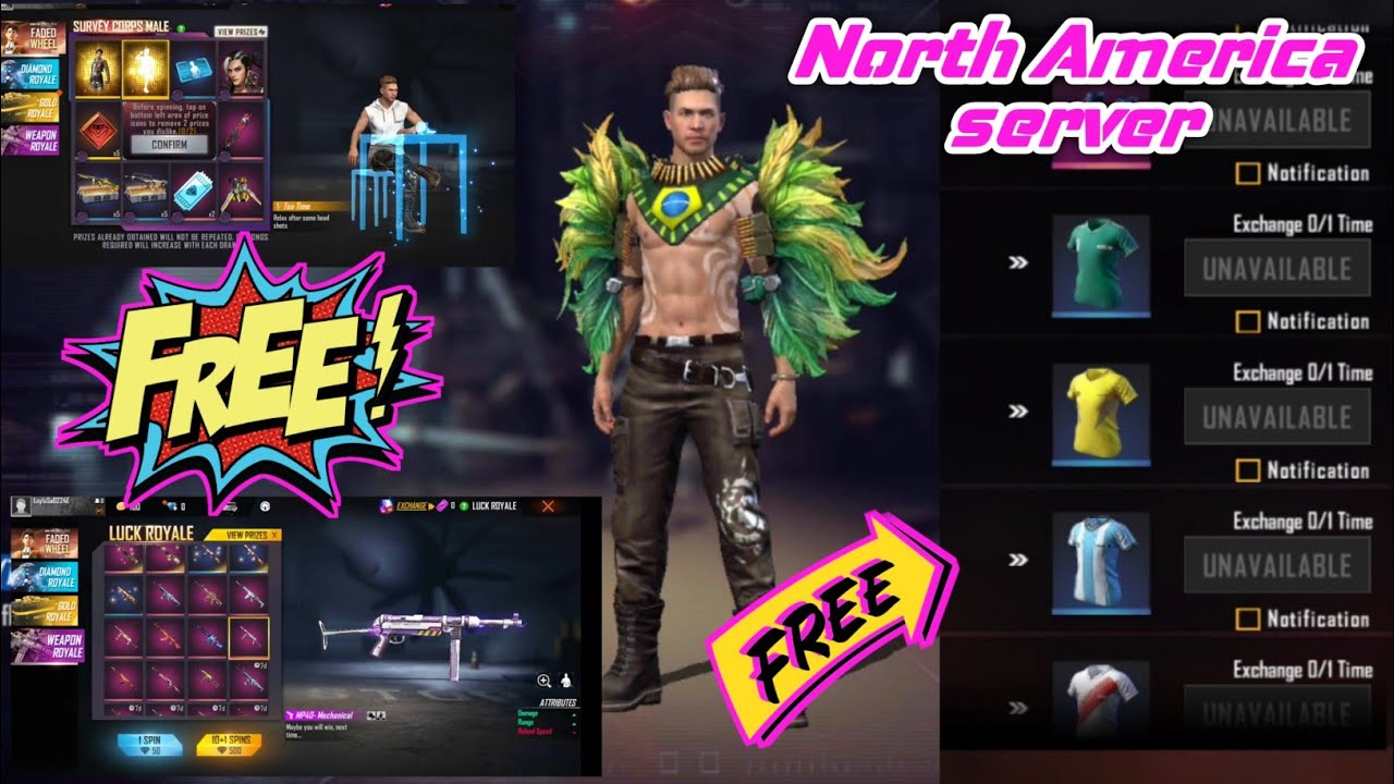 Free Fire North America Server All New Event. Garena free fire ( alfa gamer kxj)