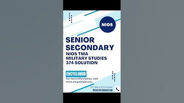 SOLVED NIOS TMA OF MILITARY STUDIES CLASS 12 | NIOS TMA | NIOS ASSIGNMENT