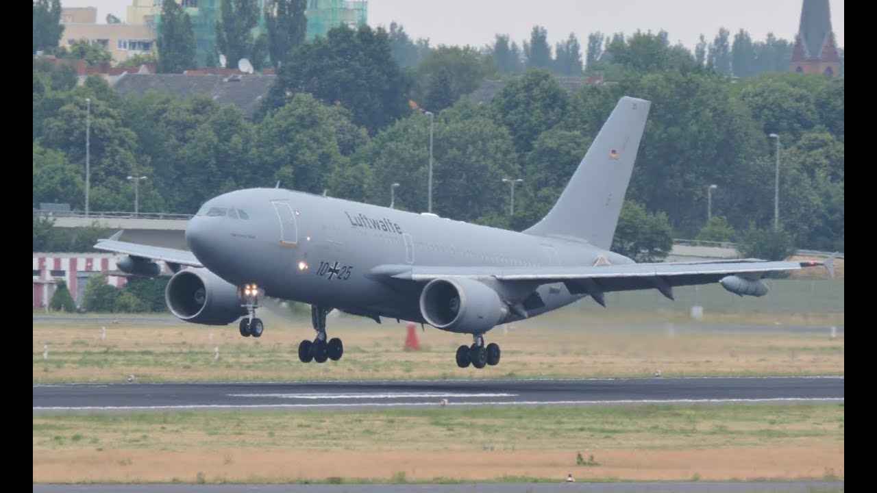 German Air Force | Airbus A310 MRTT | Landing at Berlin-Tegel TXL - YouTube