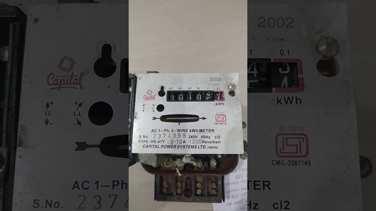 Full explain about name plate of Induction type energy meter. YouTube