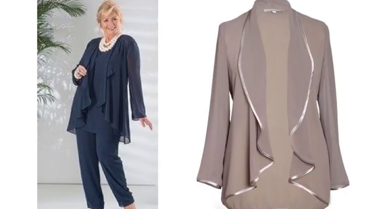 ladies chiffon trouser suits